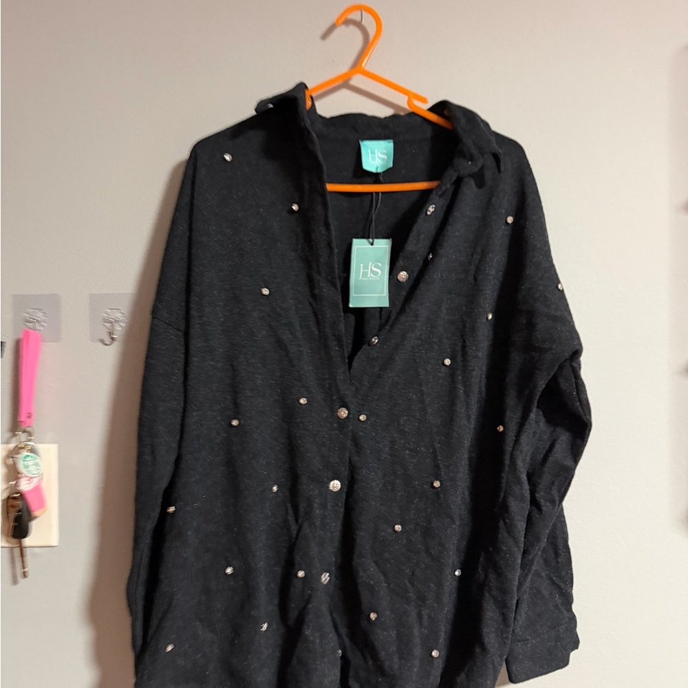 Women's Black Button Down Shirt